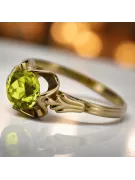 Ring Gelber Peridot 14 Karat Gelbgold Vintage Stil vrc023y